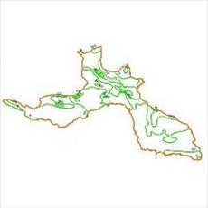 Precipitation contour map of the province