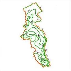 Precipitation contour map Ardebil