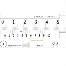 Simulation and Training caliper measuring 5 mm